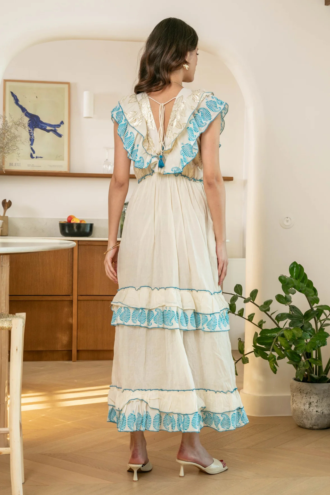 Bohemian uzun elbise
