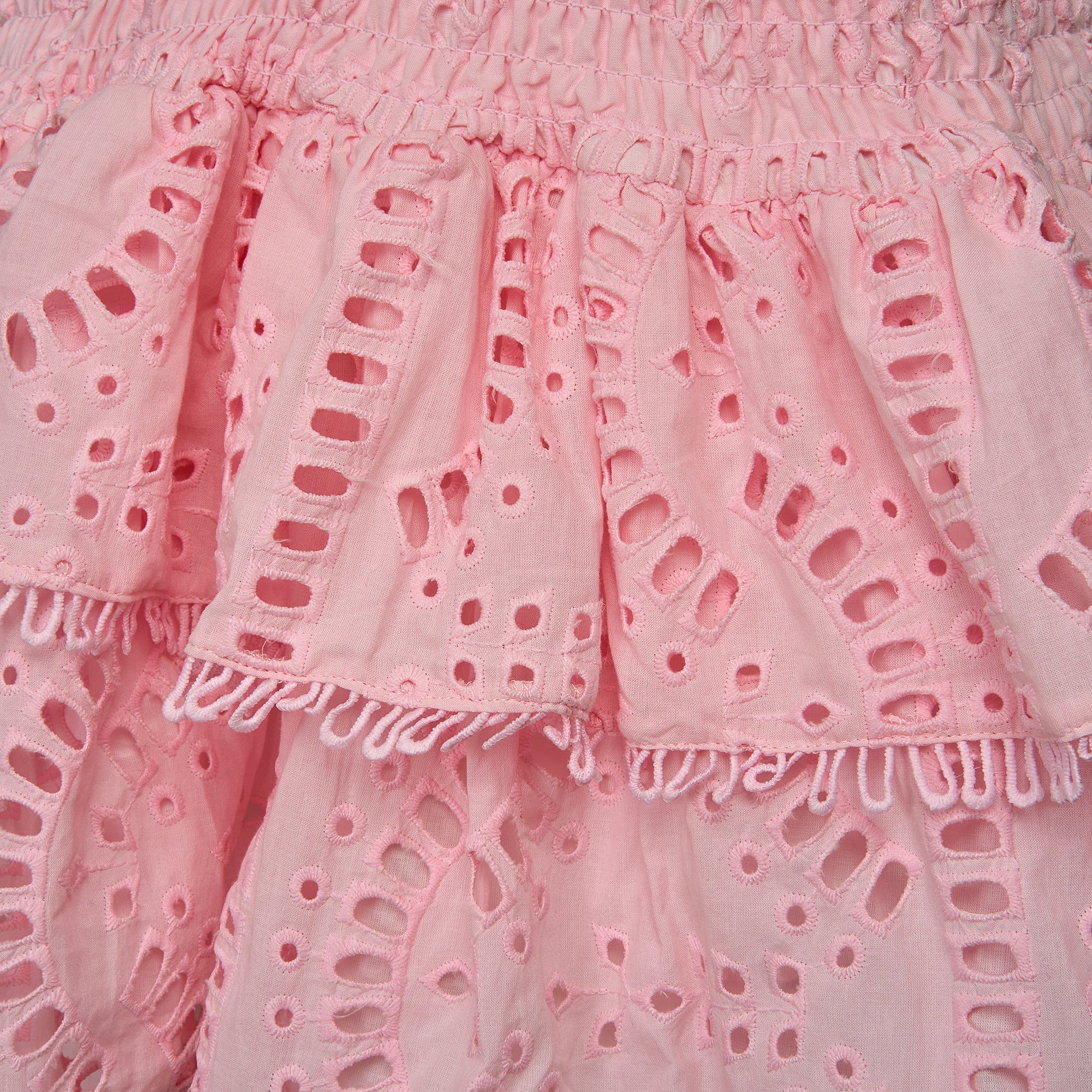 MIA EMBROIDERED MINI DRESS - PINK