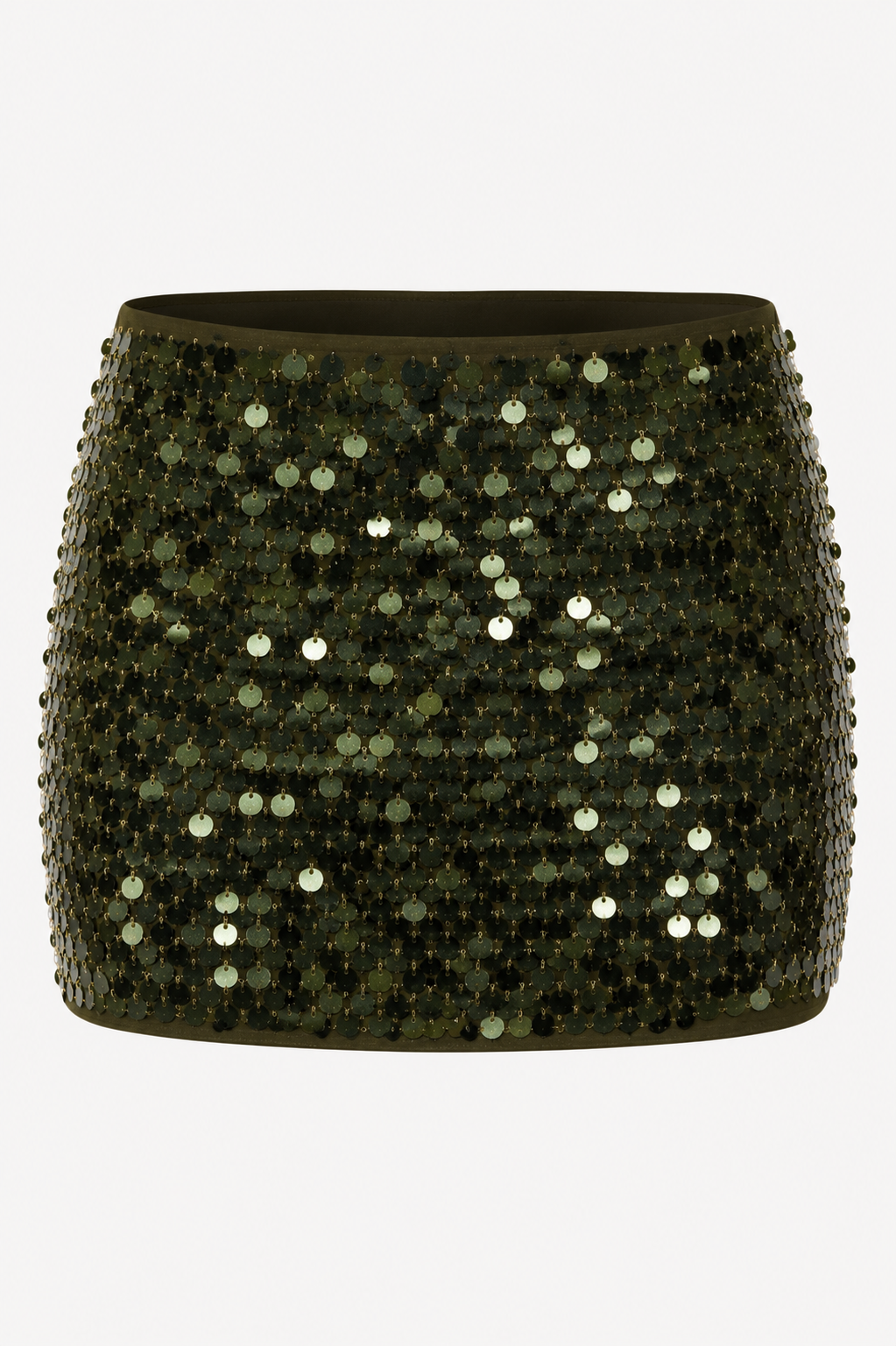 Olive Paillette Skirt
