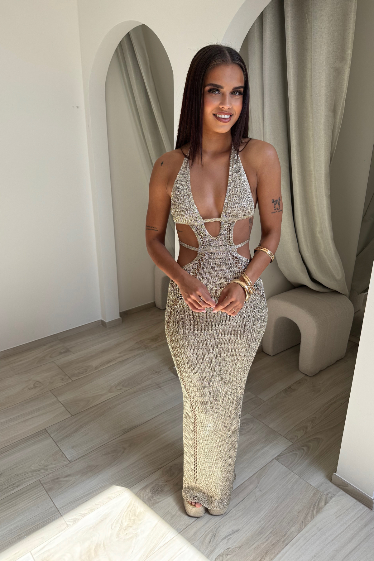 Naomi dress - Gold