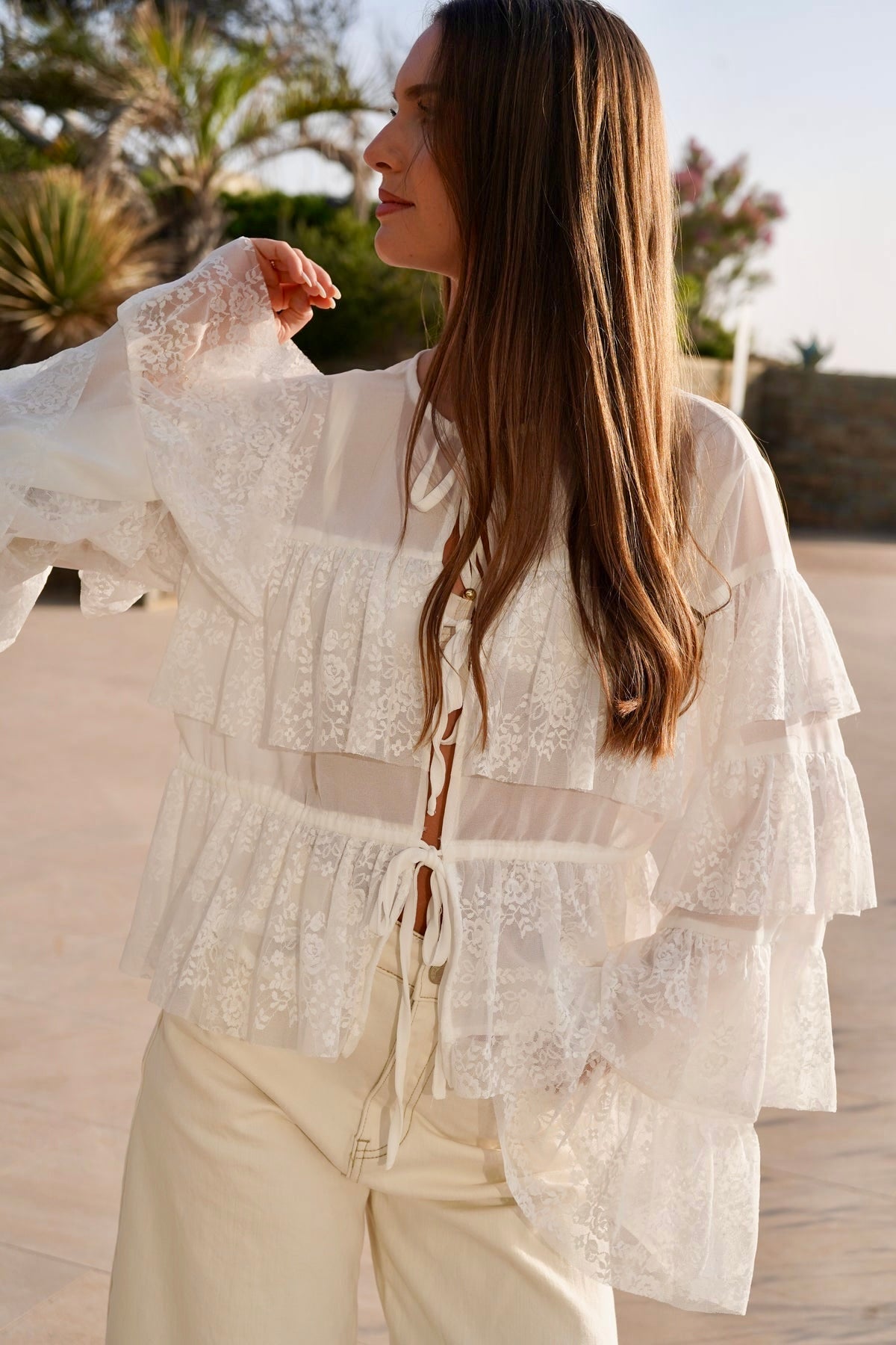 ALBA LACE RIVIERA BLOUSE