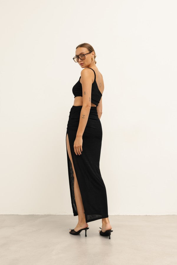 LINA MAXI DRESS - BLACK