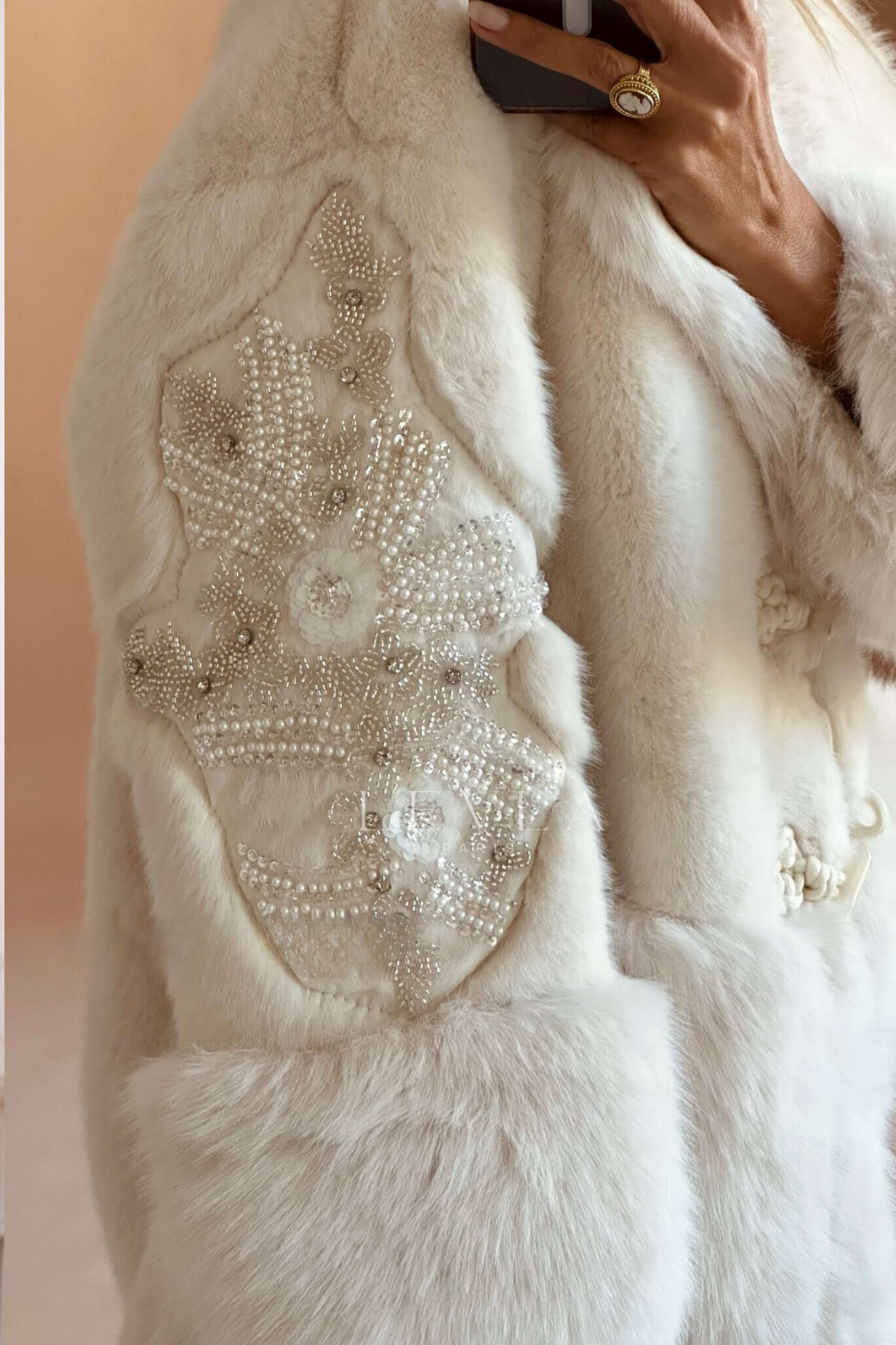 Azaka Paris ithal işlemeli kürk