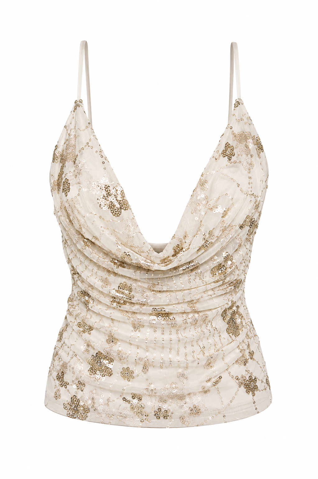 Rosa Drapé Top - Beige