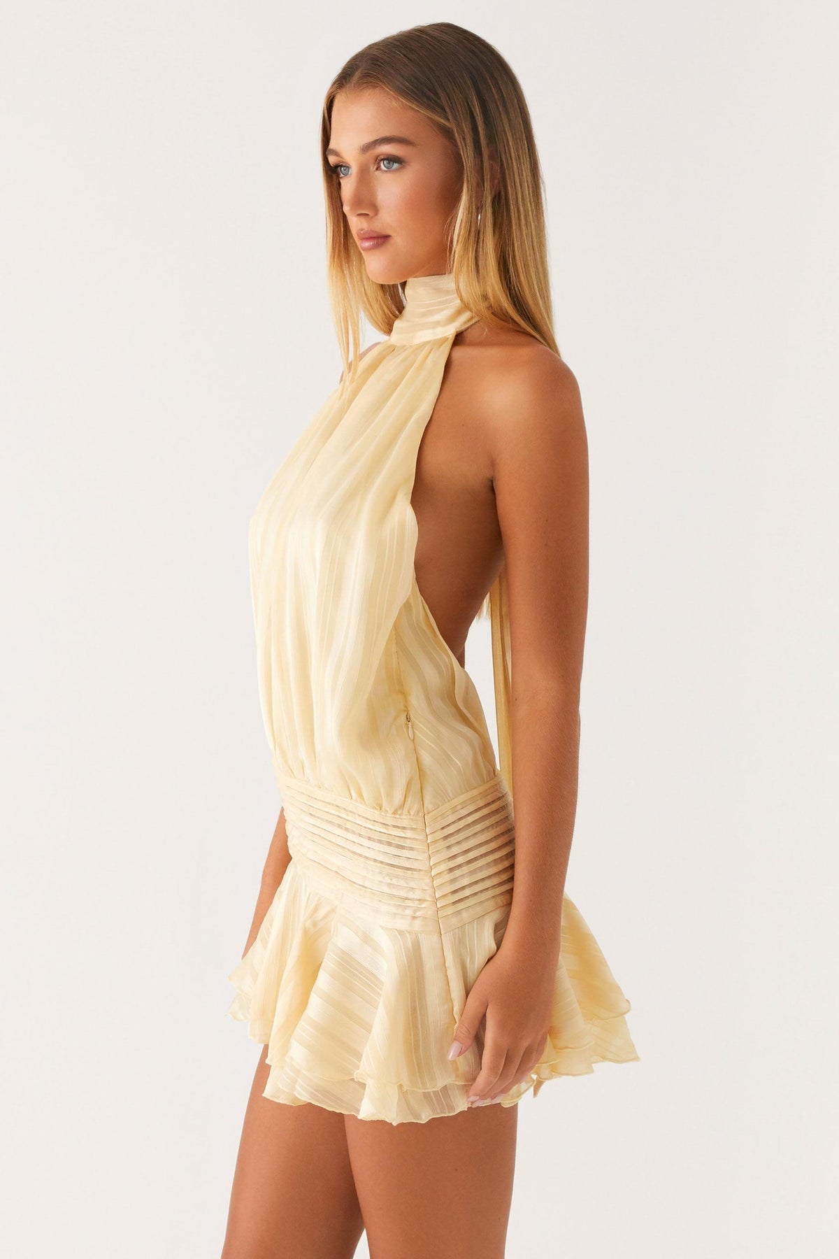 AURÉLIA GOLDEN STRIPE MINI DRESS