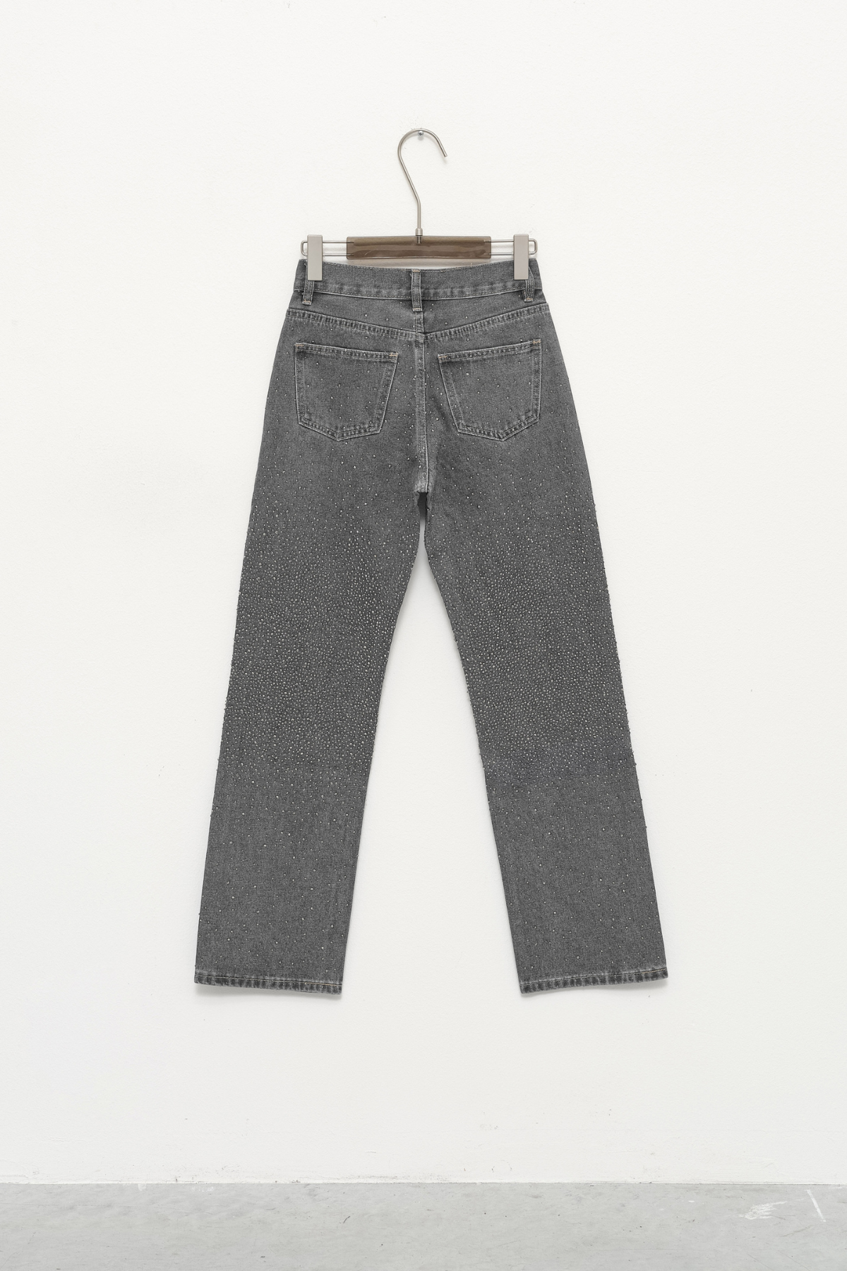 Taşlı premium yüksek bel jean