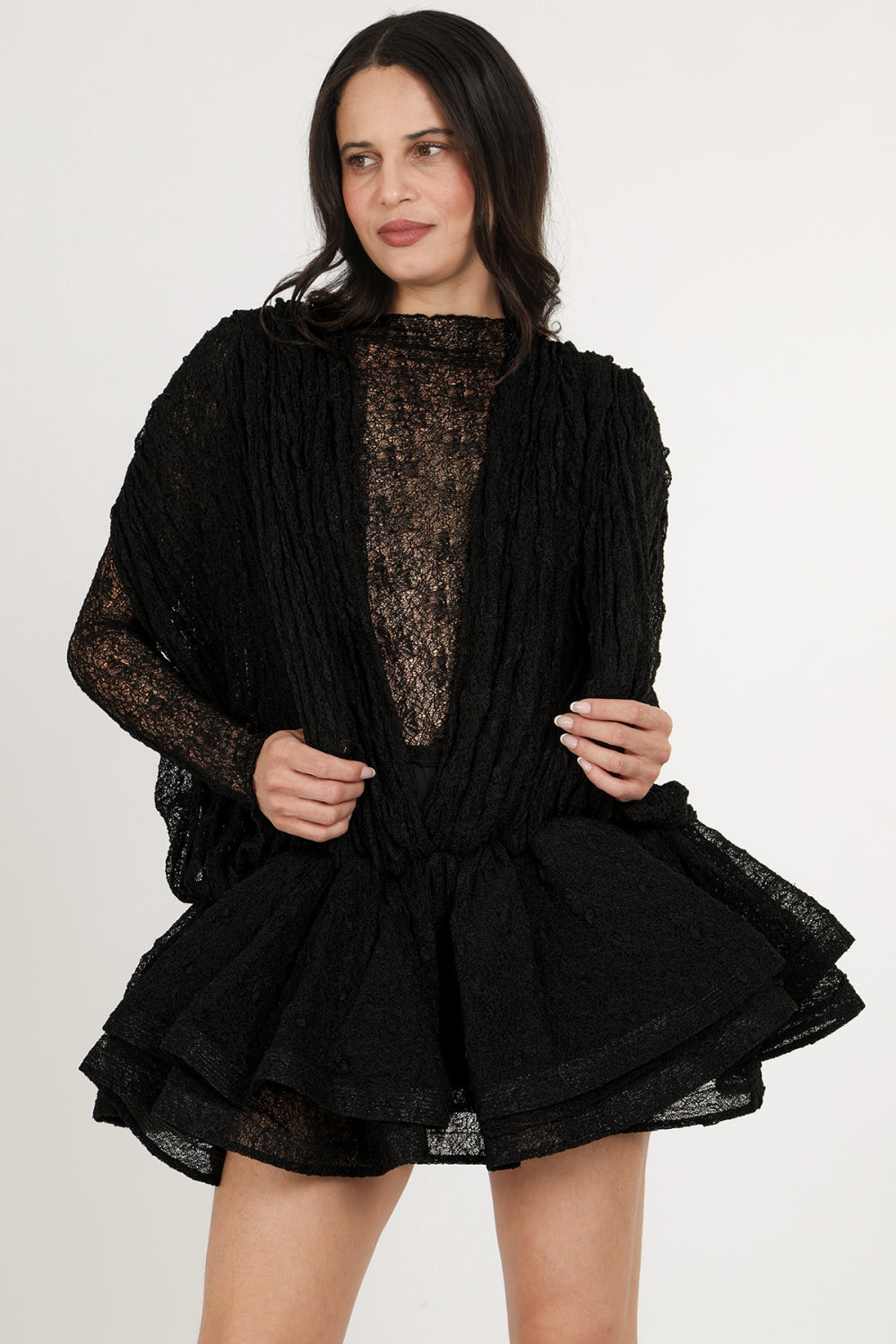 AURÉLIE LACE DRESS - BLACK