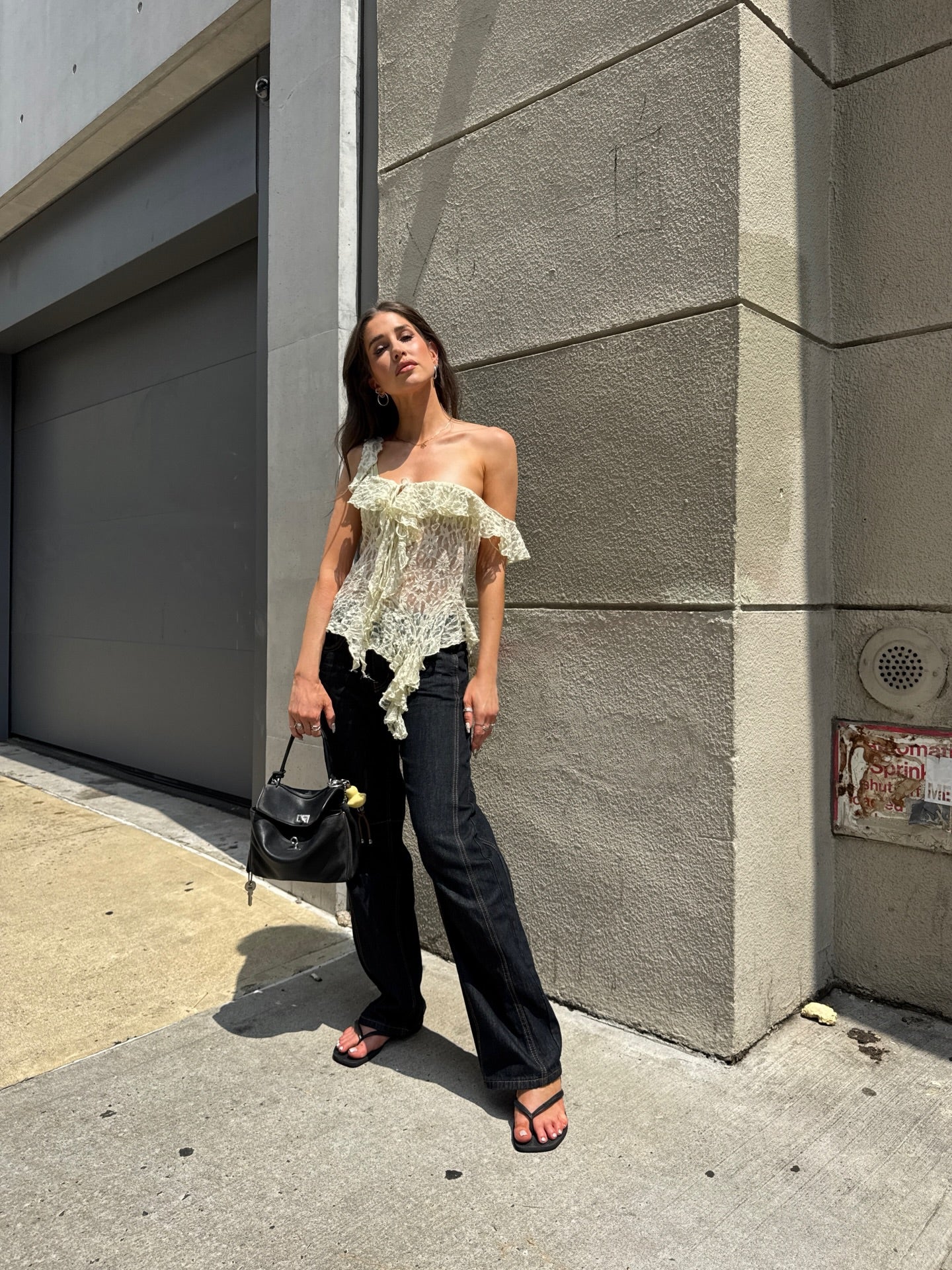 LÉONORE LACE TOP - WHITE