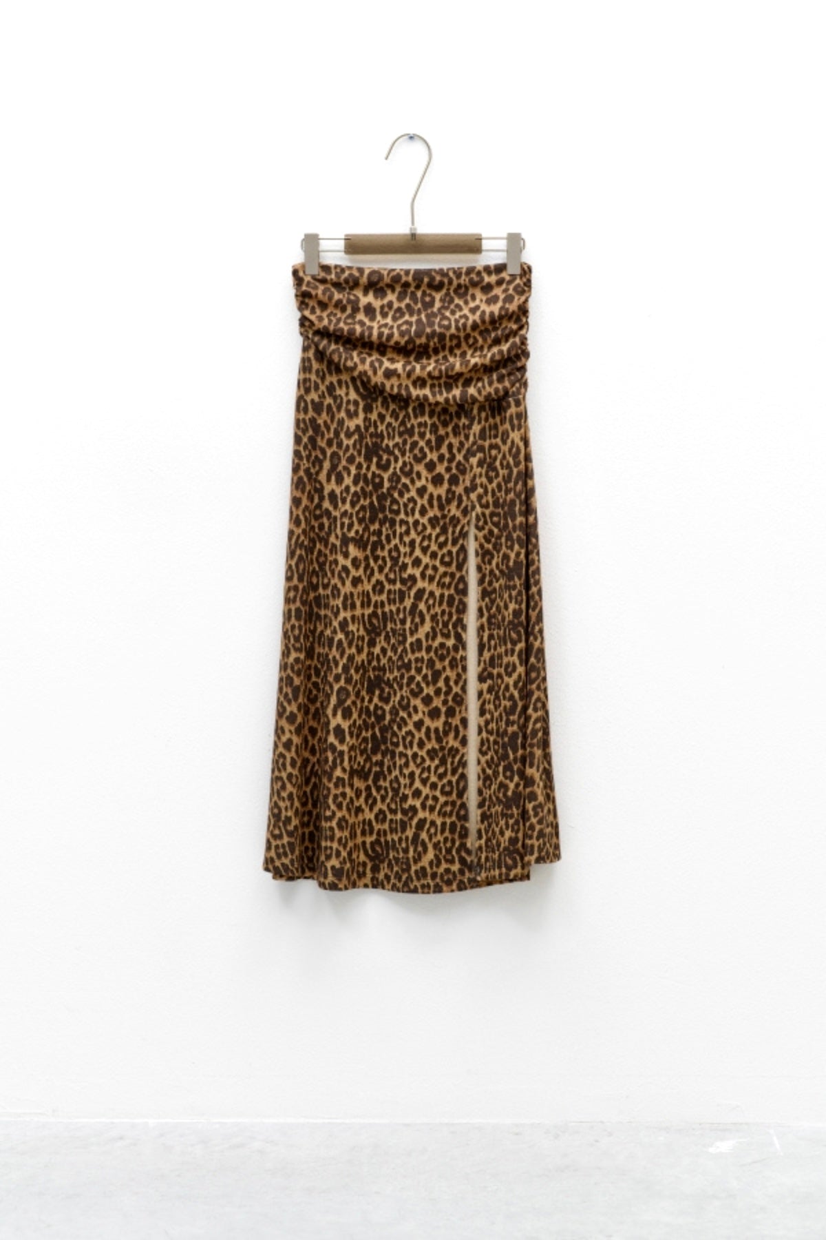 Yırtmaçlı leopar etek