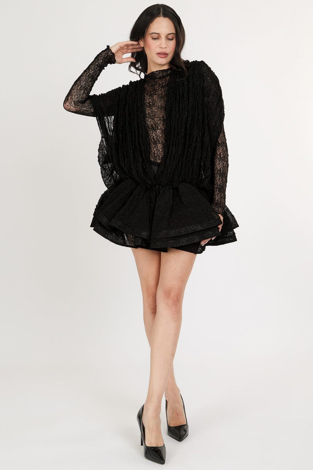 AURÉLIE LACE DRESS - BLACK