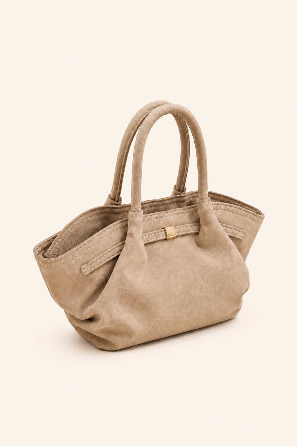 Émeline deri mini çanta - Beige
