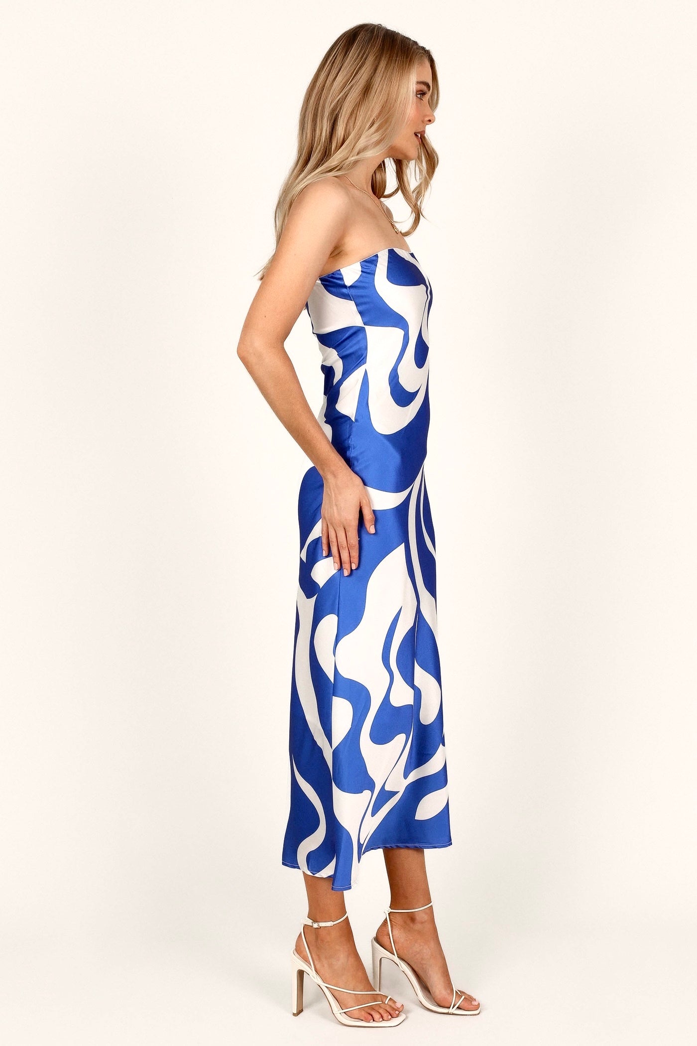 MARINA STRAPLESS MIDI DRESS