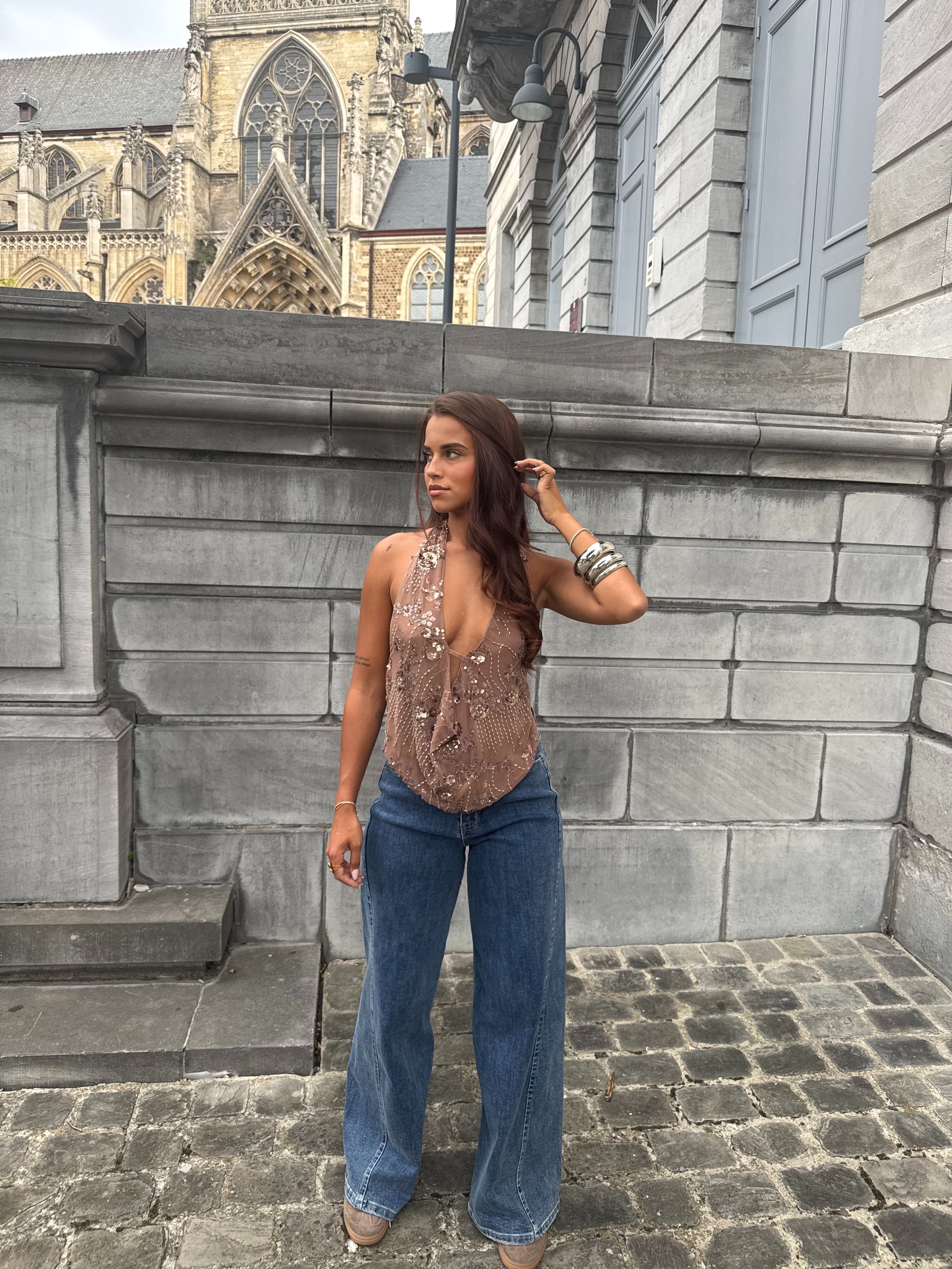 LIORA RIVIERA TOP - BROWN