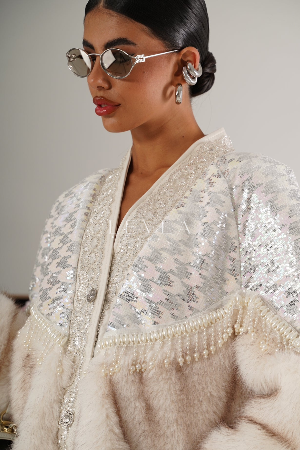 Azaka Paris İthal işlemeli kürk