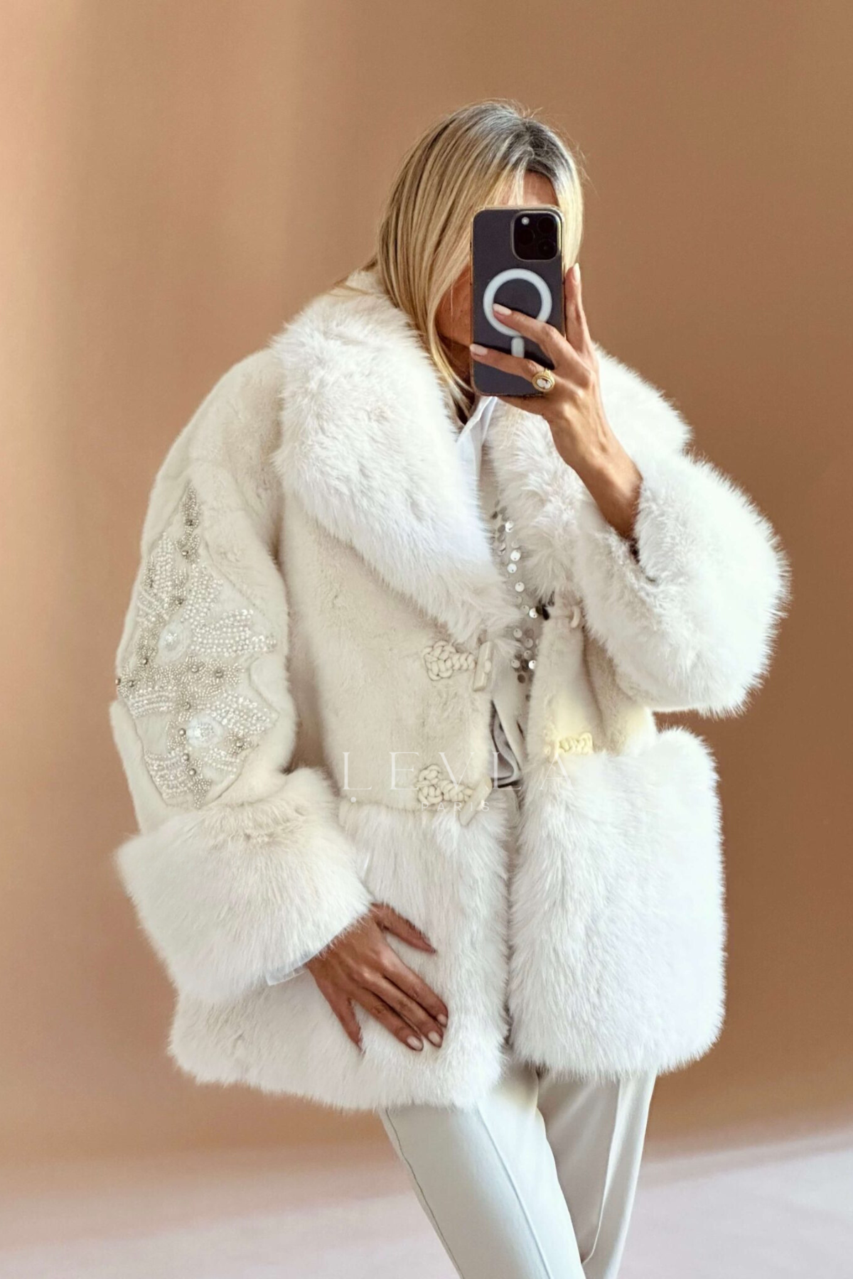 Azaka Paris ithal işlemeli kürk