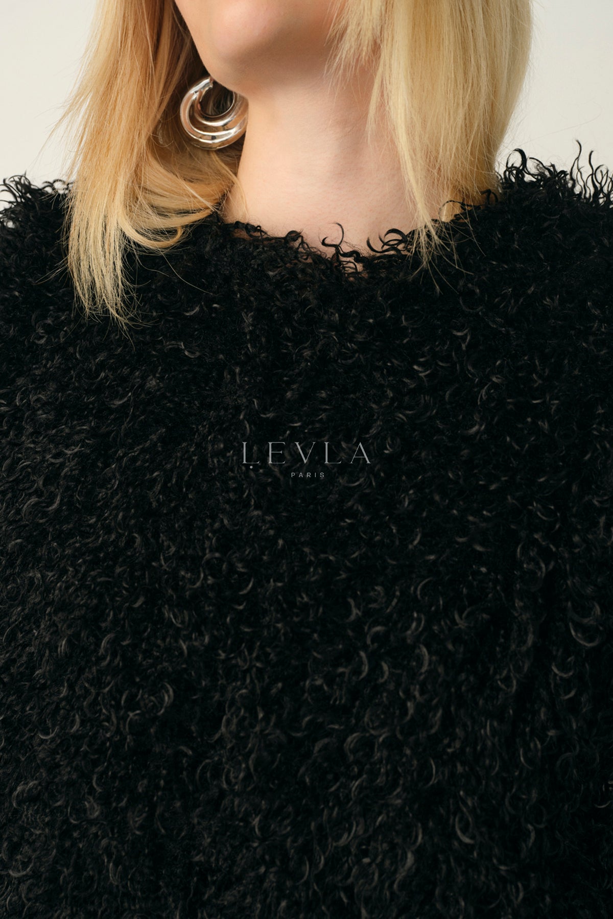 Faux fur ceket - Siyah