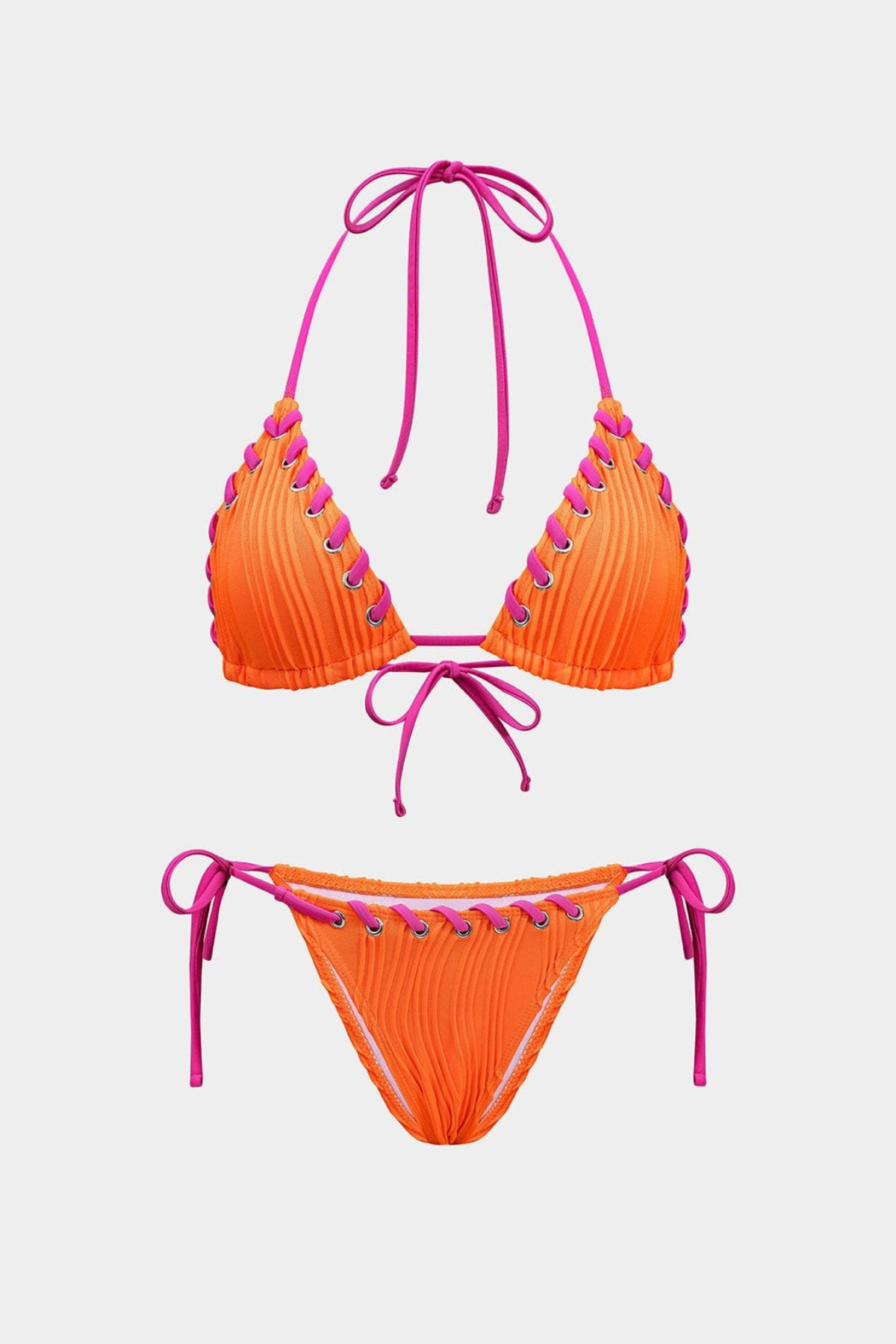 Neon Turuncu & Fuşya Bikini
