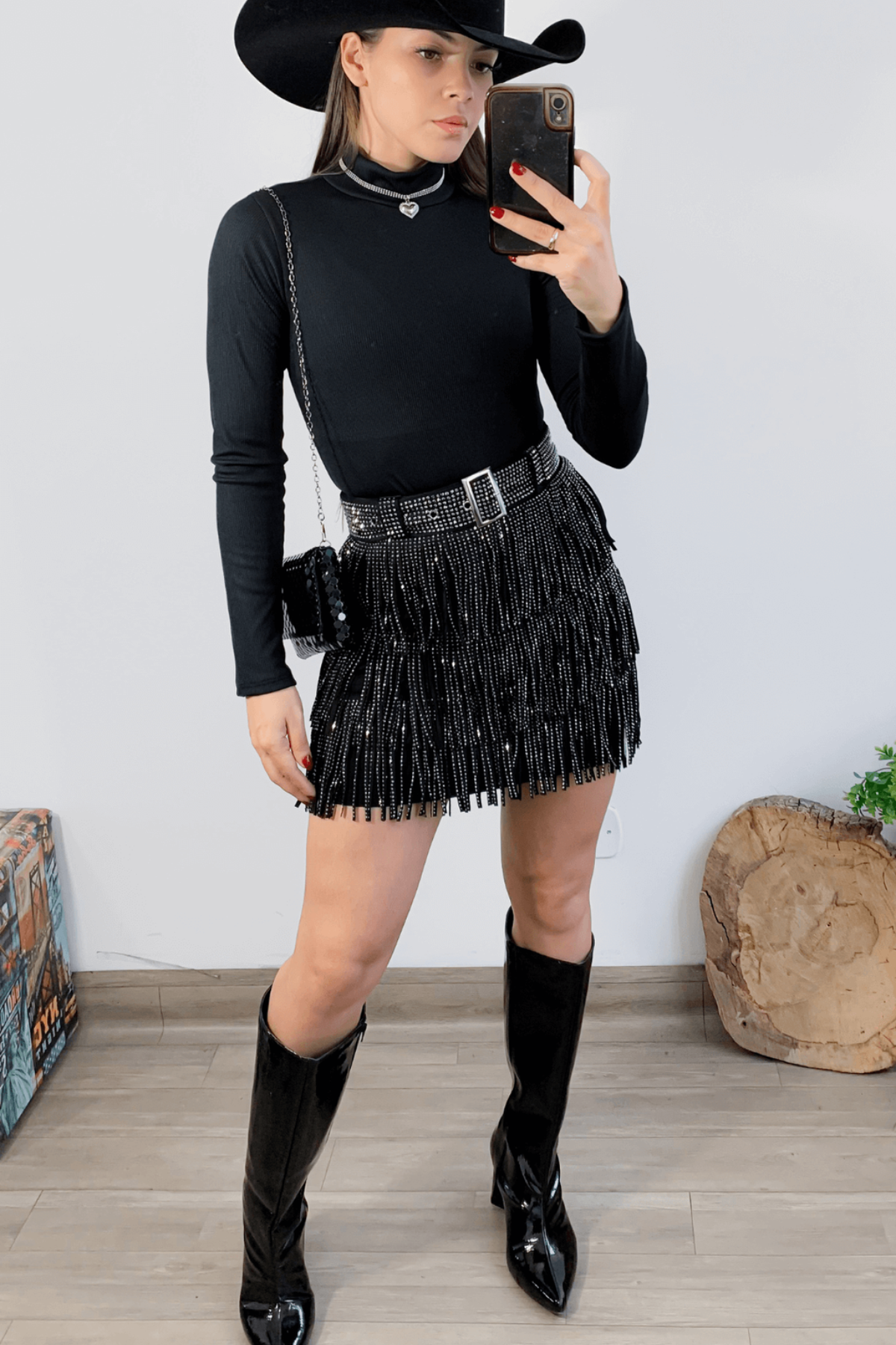 STONE MINI SKIRT