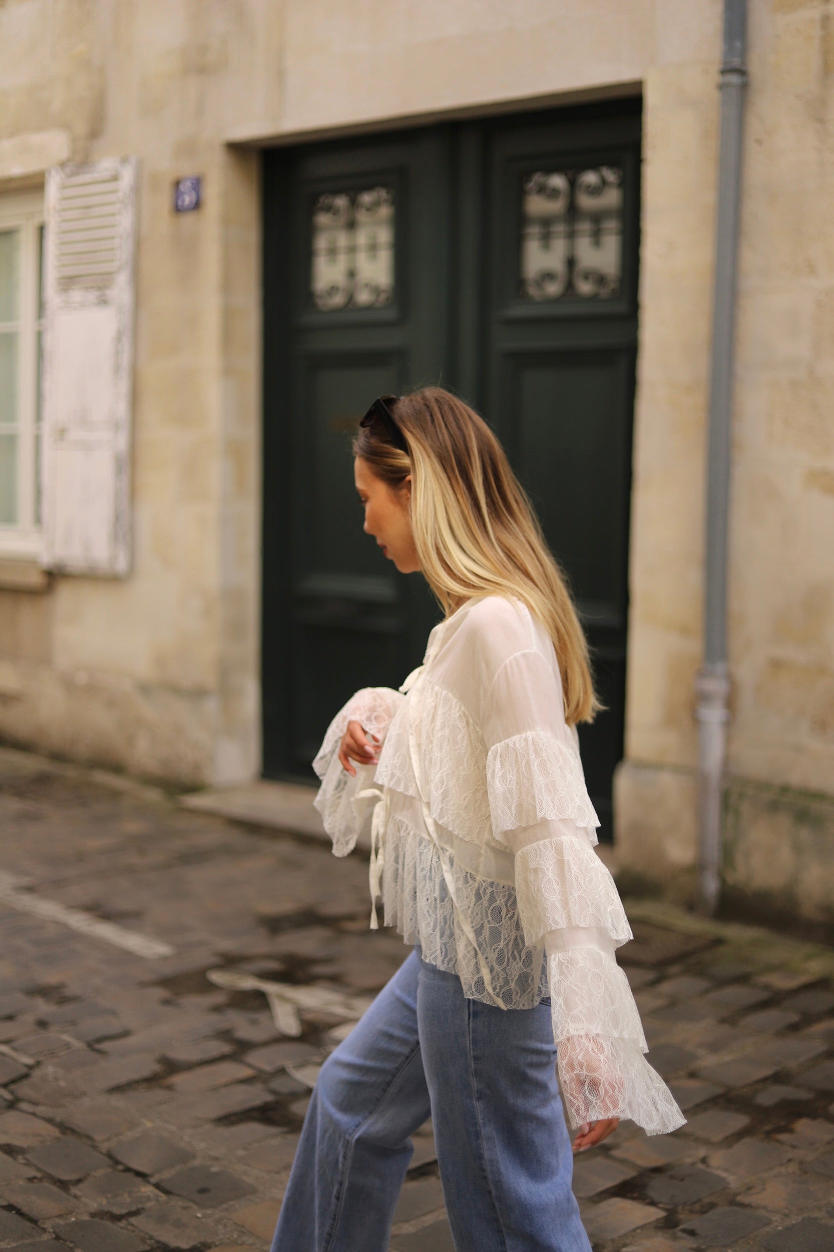 ALBA LACE RIVIERA BLOUSE