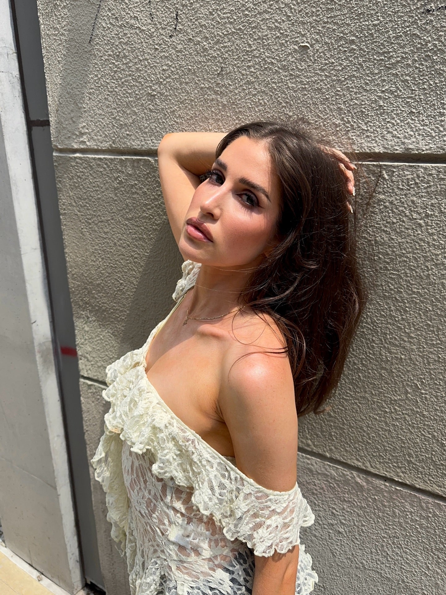 LÉONORE LACE TOP - WHITE