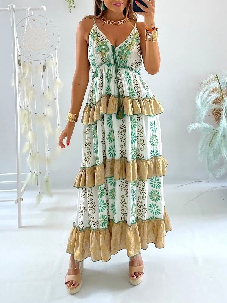 Bohemian tiered dress
