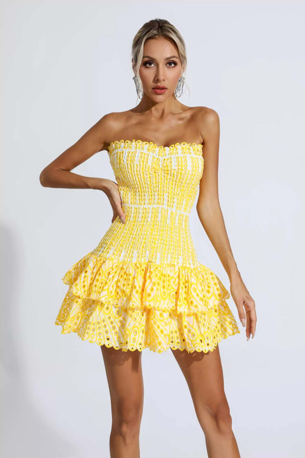 Mia mini elbise - Yellow