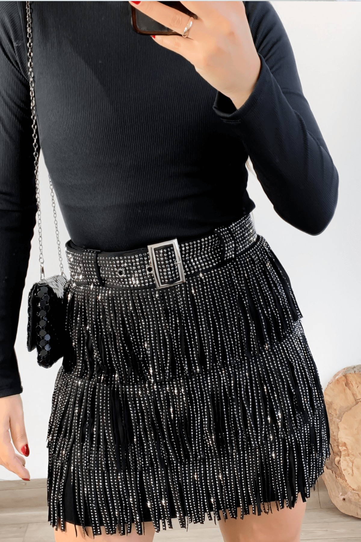 STONE MINI SKIRT