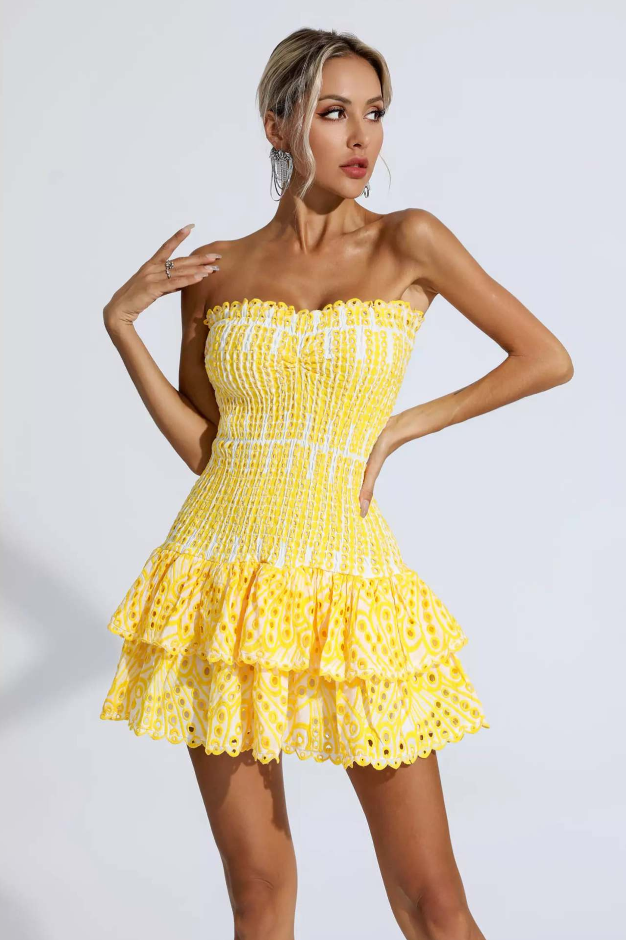 Mia mini elbise - Yellow