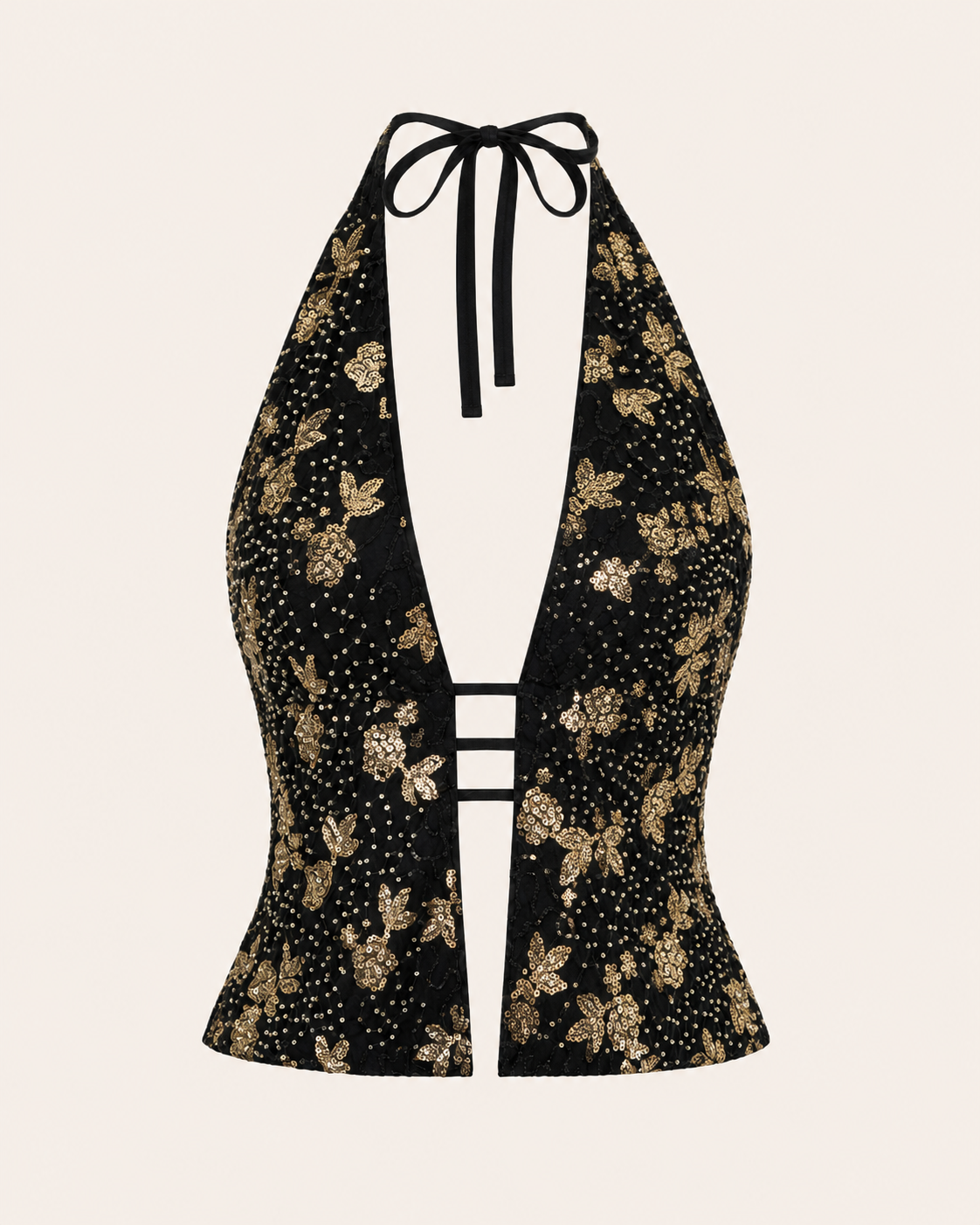 Solène Top - Gold/Black