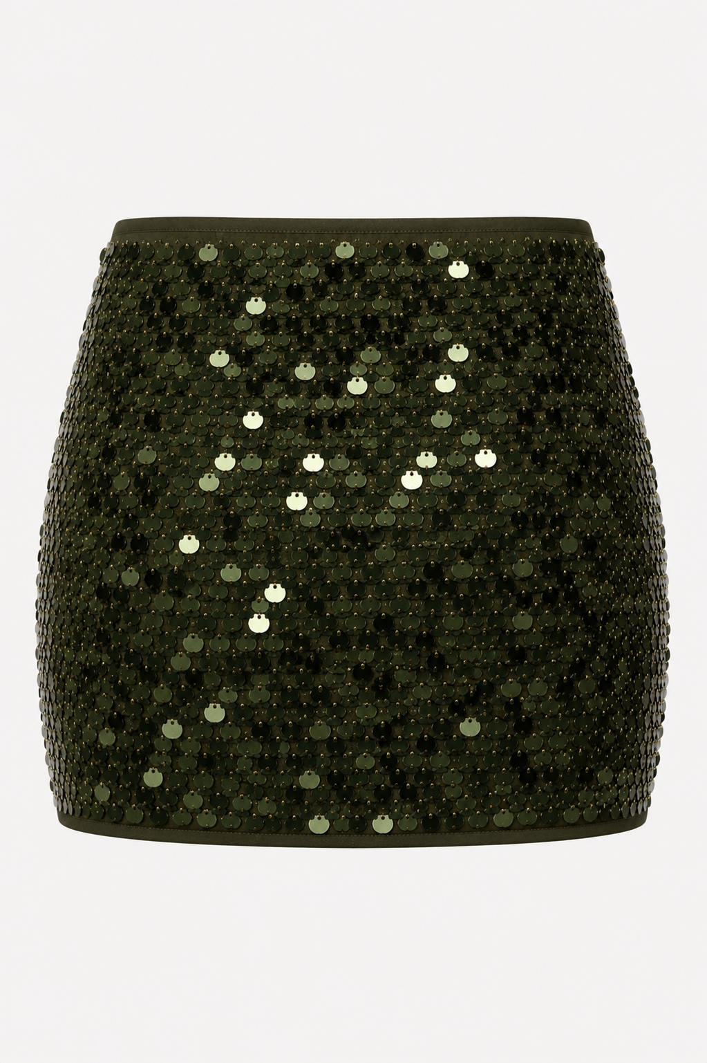 Olive Paillette Skirt