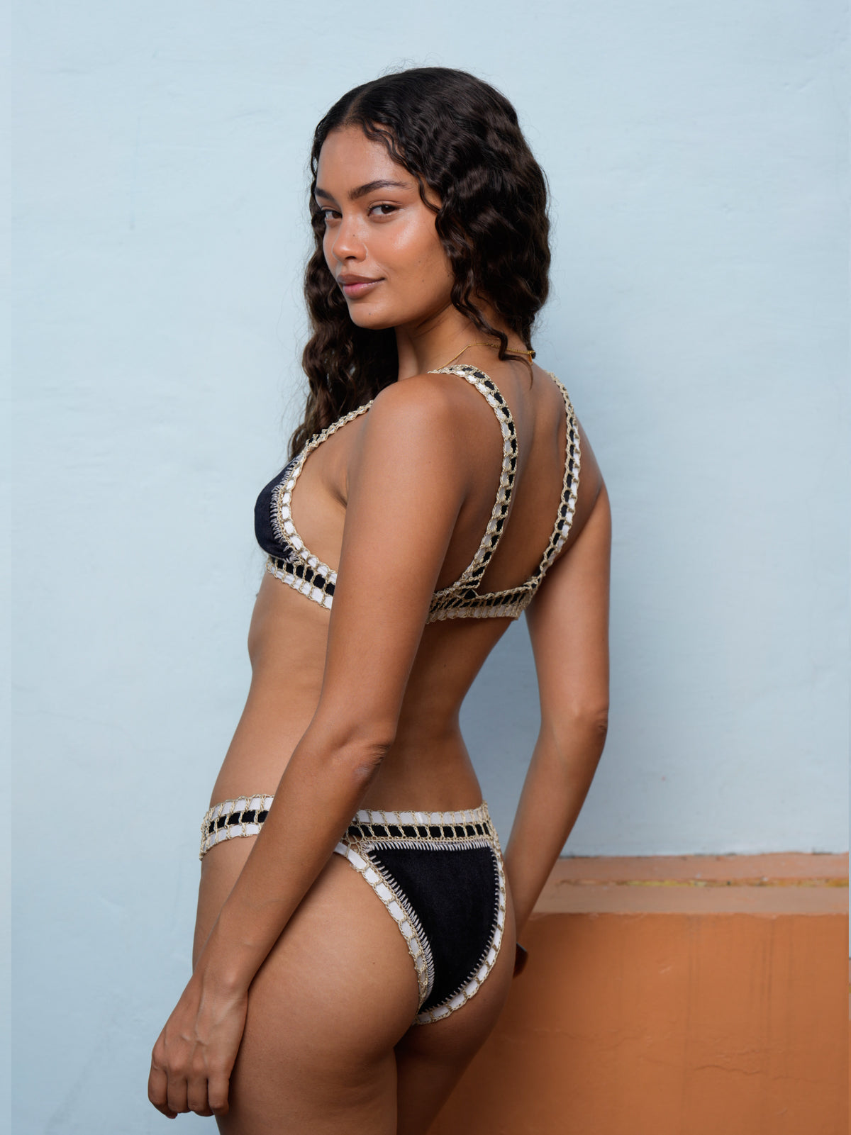 Samantha Velvet Bikini - Black