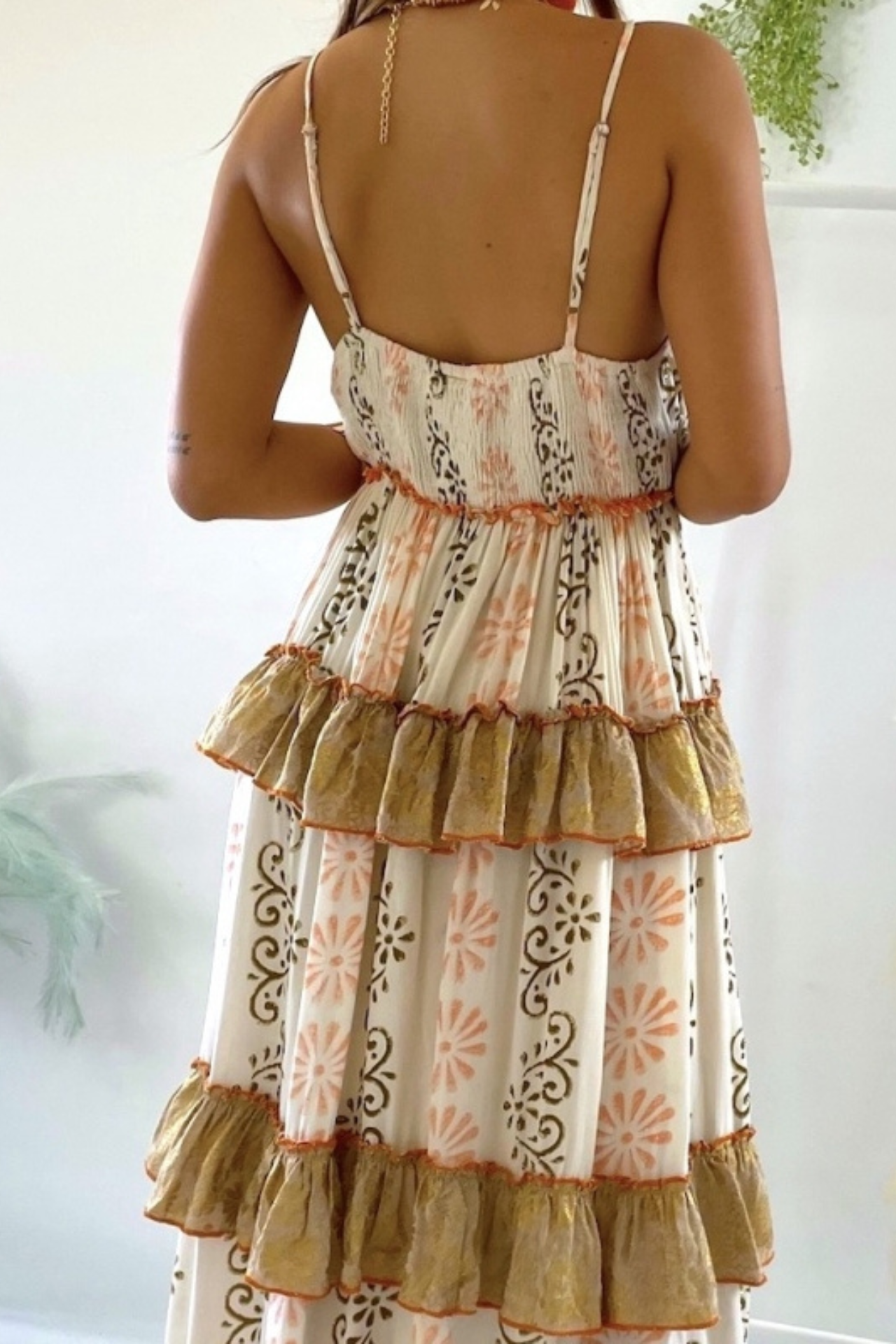 Bohemian kat kat elbise