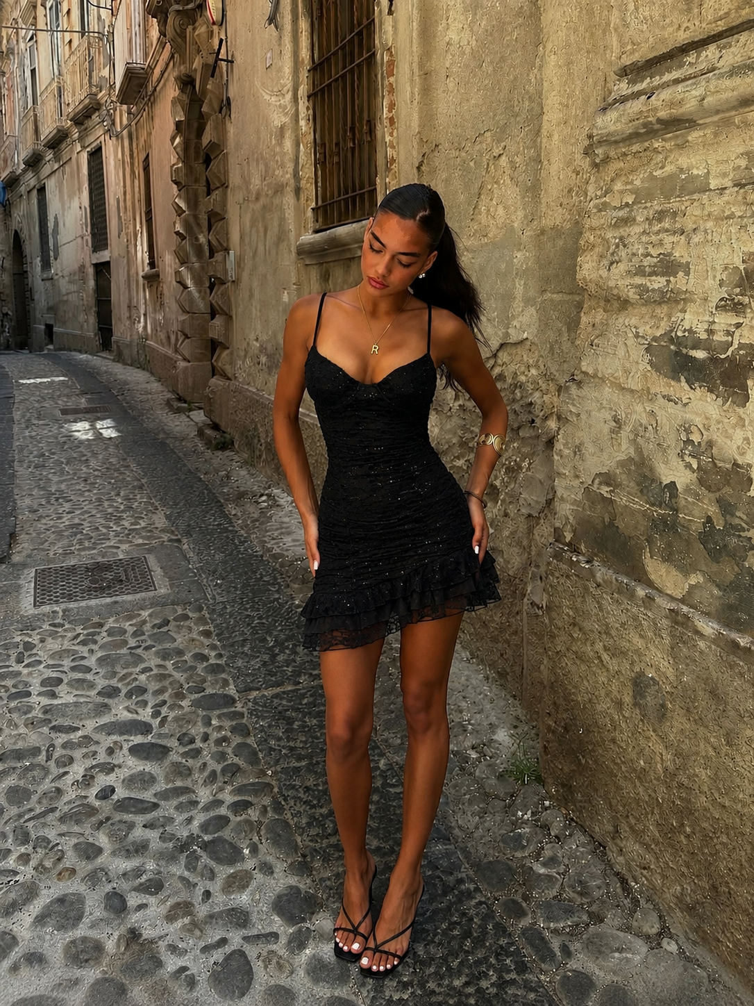 ELISA LACE MINI DRESS