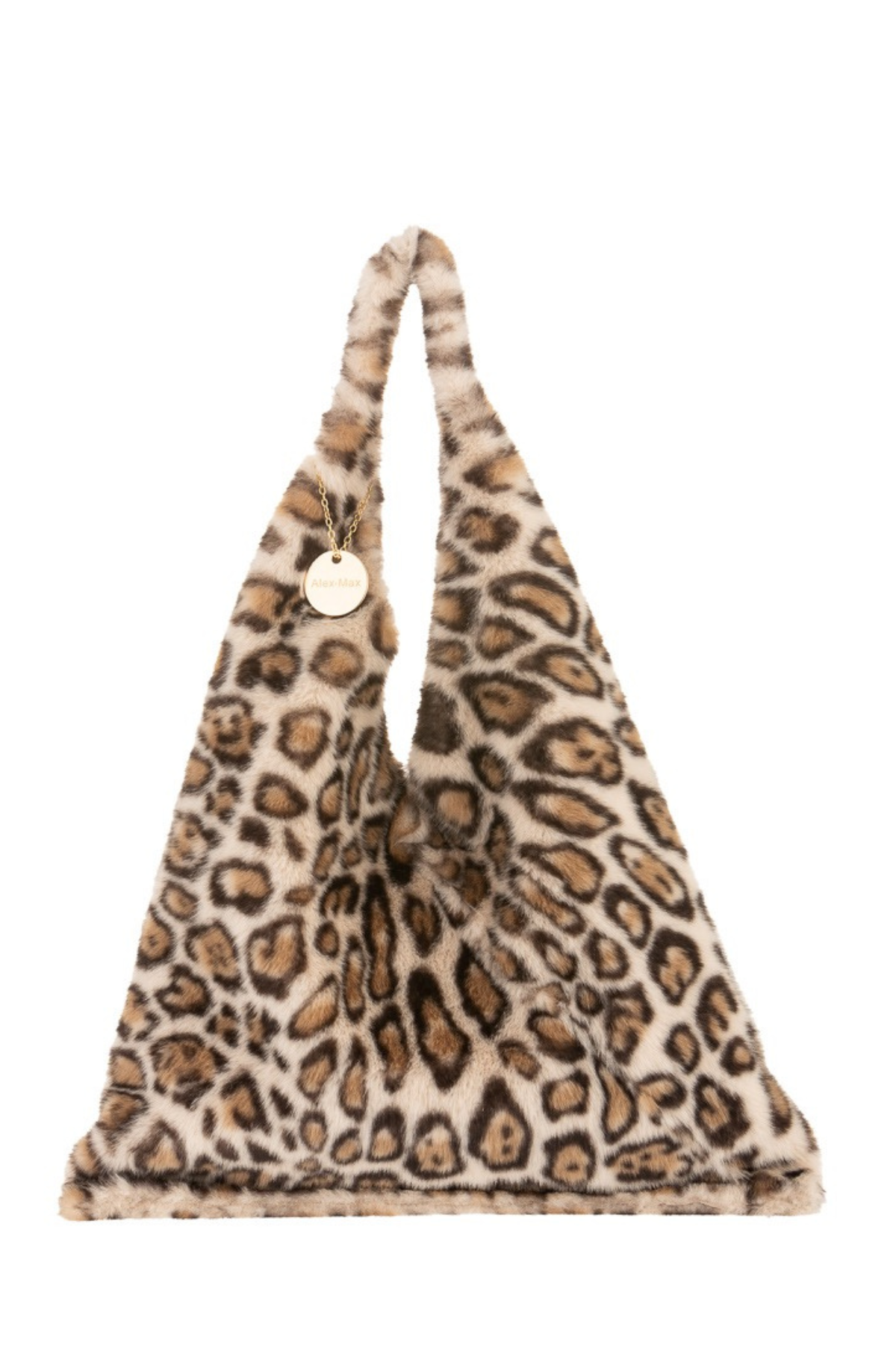 Leopar büyük boy peluş çanta