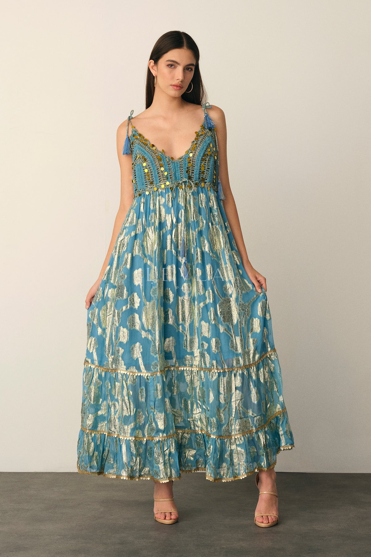 Crochet Long Dress - LEVLA PARIS